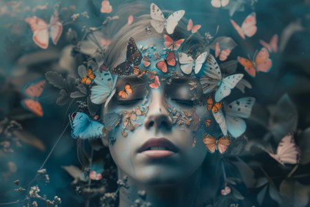 mental health concept in style of minimalism. High quality photoの素材