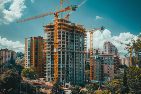 georgia buildings constructions works,preparing for touristic season ,hotels and apartments.の素材