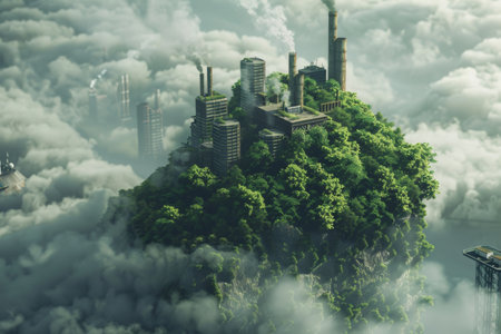 green earth planet,enviromental protection concept.の素材