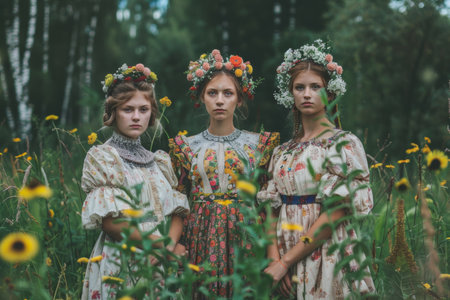 Ukrainian people nationality concept,yellow and blue colors.の素材