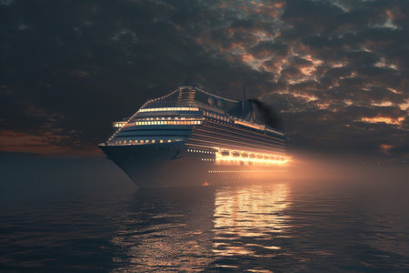 cruise liner ,sea cruise concept.の素材