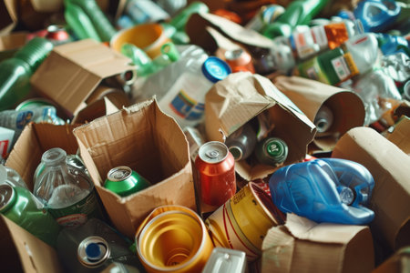 waste and rubbish sorting concept.の素材