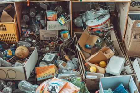 waste and rubbish sorting concept.の素材
