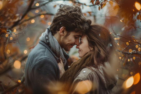 portrait of couple in love close up.の素材