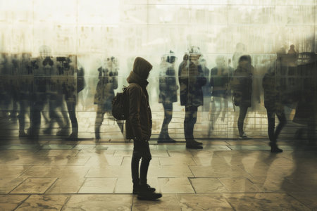 ignoring people concept,avoidant person.の素材