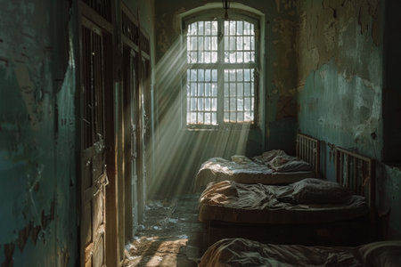 abandoned child in orphanage concept,psychological trauma.の素材