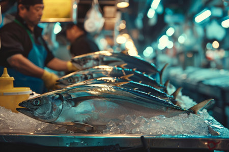 fish industry concept ,seafood for markets and restaurants.の素材