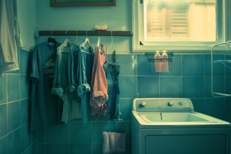 washing up of clothes concept,aesthetic view.の素材