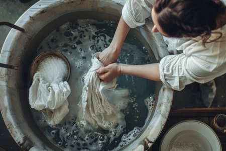 washing up of clothes concept,aesthetic view.の素材