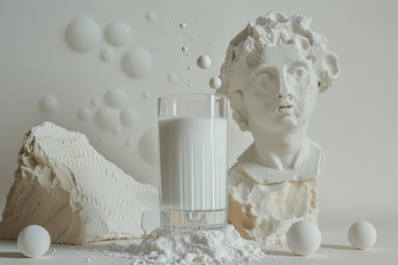 calcium concept ,chemical element for health.の素材