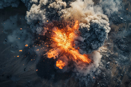 large fire explosion concept, background.の素材