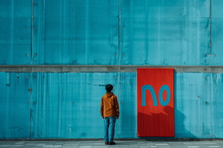 refusal sign with inscripion, no chance concept.の素材