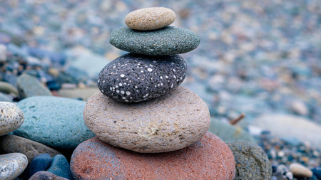 pebble beach natural background copy space