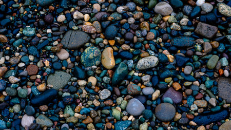 pebble beach natural background copy space