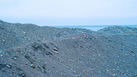 pebble beach natural background copy space