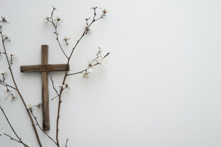 christ, ribbon concept minimalistic style.の素材