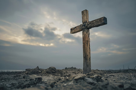 christ, ribbon concept minimalistic style.の素材