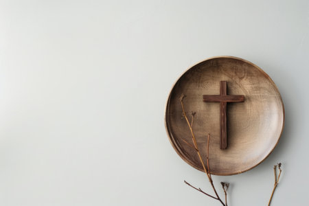 christ, ribbon concept minimalistic style.の素材