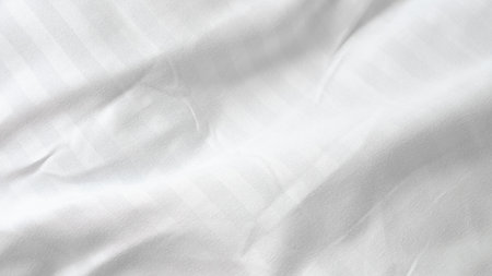 white fabric background copy space.
