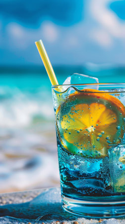 Beat the heat! This refreshing summer cooler with lemon (vitamin C, balances your pH and keeps you hydrated outdoorsの素材