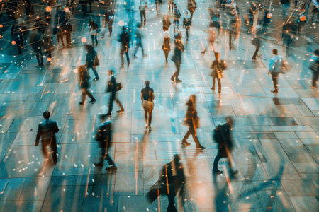 Connecting people worldwide, networking bridges gaps, fosters collaboration, and facilitates growthの素材