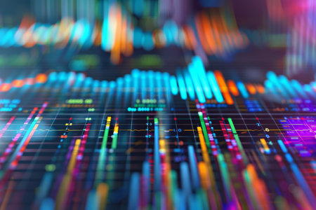 Rising statistics show growing trends and positive data, indicating progress and improvement.の素材