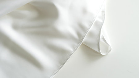 white silk fabric background copy space.の写真素材