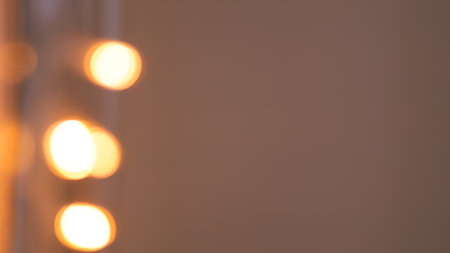 golden blurred bokeh background, festive backdrop.の写真素材