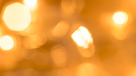 golden blurred bokeh background, festive backdrop.の写真素材
