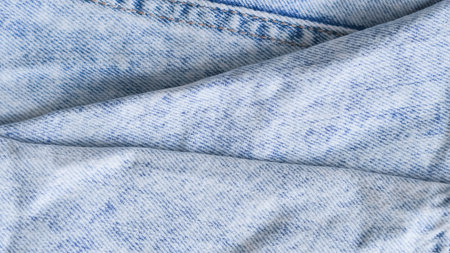 blue jeans fabric background copy space.