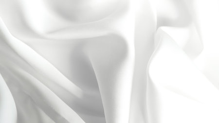 white silk fabric background curly lines.の写真素材