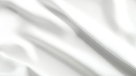white silk fabric background curly lines.の写真素材