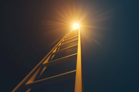 A symbolic journey of self-discovery, expanding knowledge and potential. self development concept...の素材