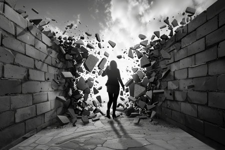 A symbolic journey of self-discovery, expanding knowledge and potential. self development concept...の素材