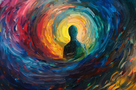 human's mental positive energy concept.の素材