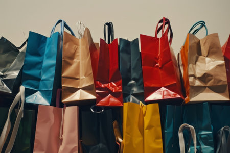 buying a lot of goods, shopping, consumerism concept.の素材