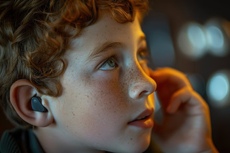 AI hearing check, advanced technology for accurate auditory assessments and diagnostics..の素材