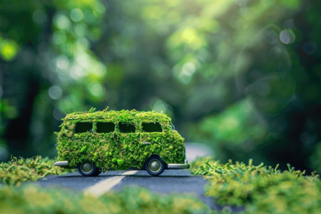 ustainable travel concept, eco-friendly journeys promoting green tourism practicesの素材