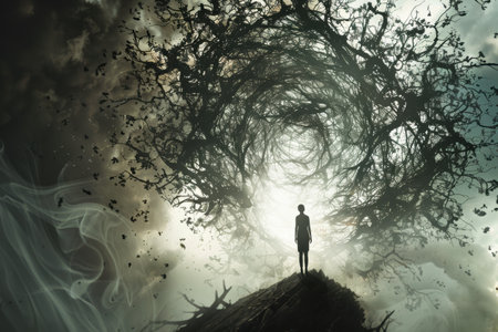 Guilt concept visualizes the emotional weight and burden of remorseの素材