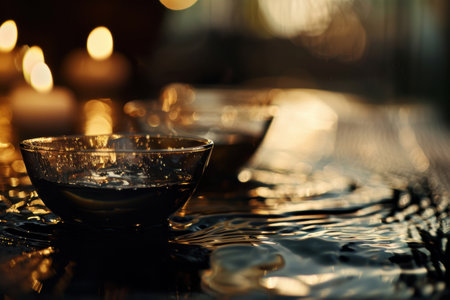 Holy water in Orthodox faith, symbol of spiritual cleansing and divine blessingの素材