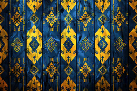Modern abstract background with dynamic blue and yellow patterns representing Ukraine.の素材