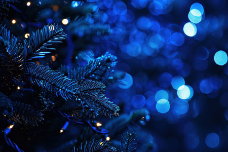 Navy blue abstract Christmas background highlighting winter wonderland vibes...の素材