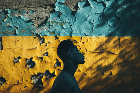 concept, symbolizing resilience and hope for Ukrainiansの素材