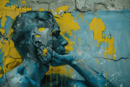 A conceptual image of collective healing and emotional recovery for Ukrainians.の素材