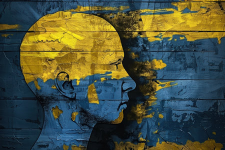 symbolic representation of rebuilding emotional balance and resilience.の素材