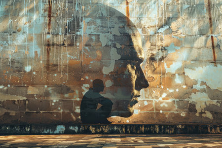 A person seeking emotional support, symbolizing psychological recovery.の素材