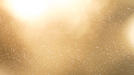 Festive golden snow pattern on a luxurious Christmas background with elegance.の写真素材