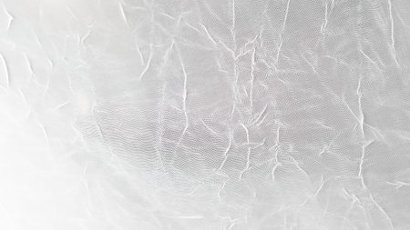 Soft flowing white veil background with gentle folds and airy chiffon texture.