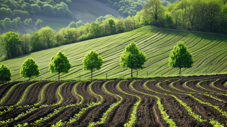 Small sapling planted in fertile soil, symbolizing sustainability and growthの素材