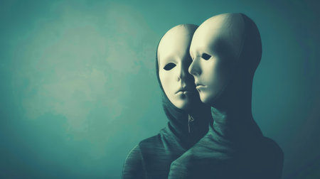 Humorous concept of an avoidant attachment type avoiding social interactions.の素材